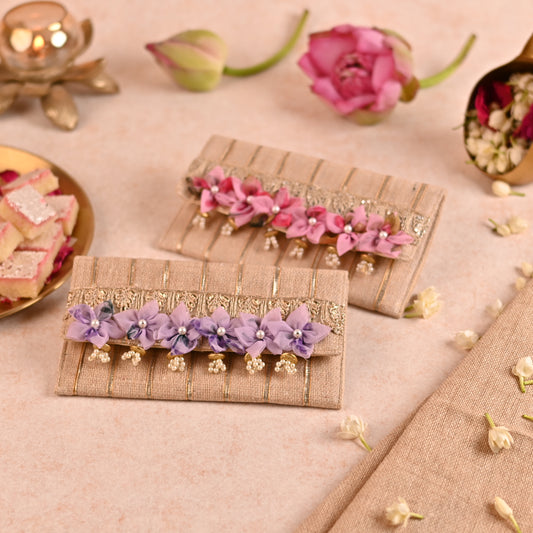 Handcrafted Jute Fabric Money Envelopes (Set Of 2)