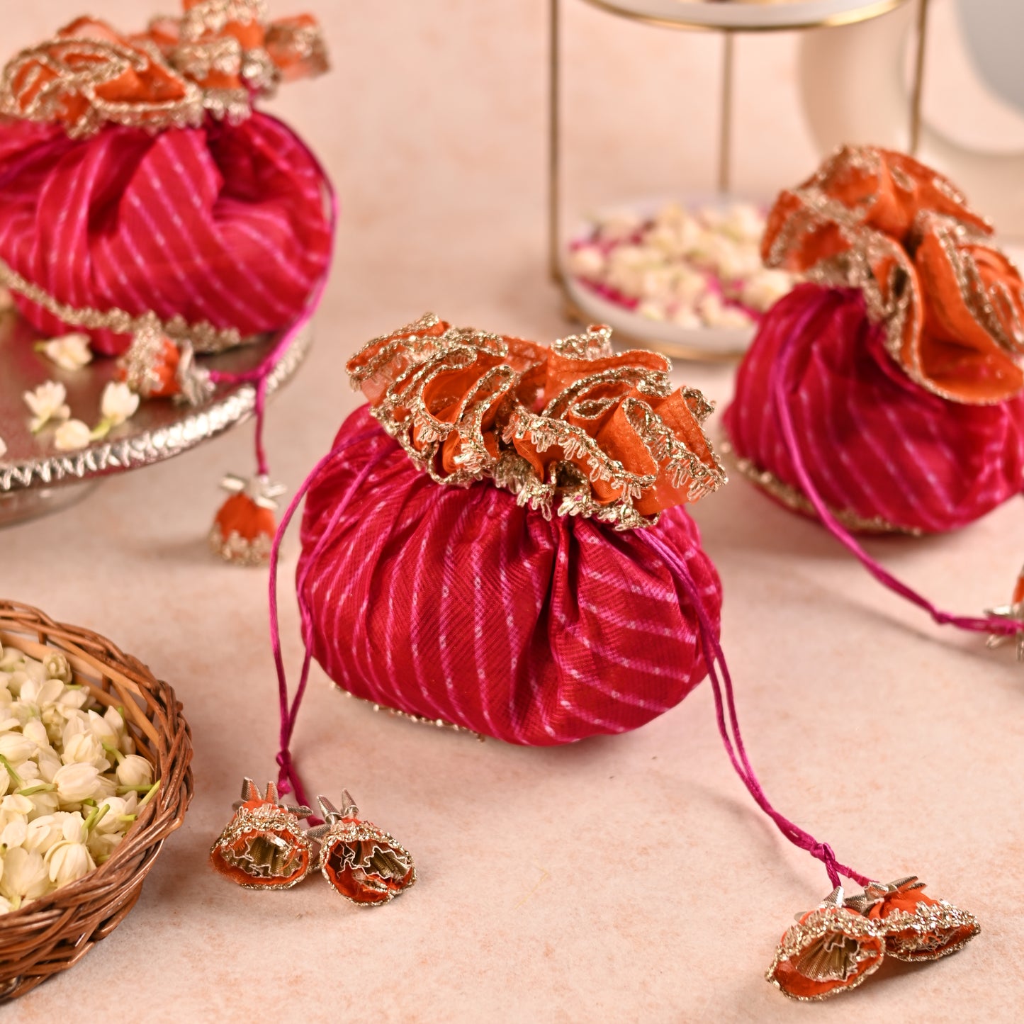 Mothra Print Handi-Shaped Favor Potli