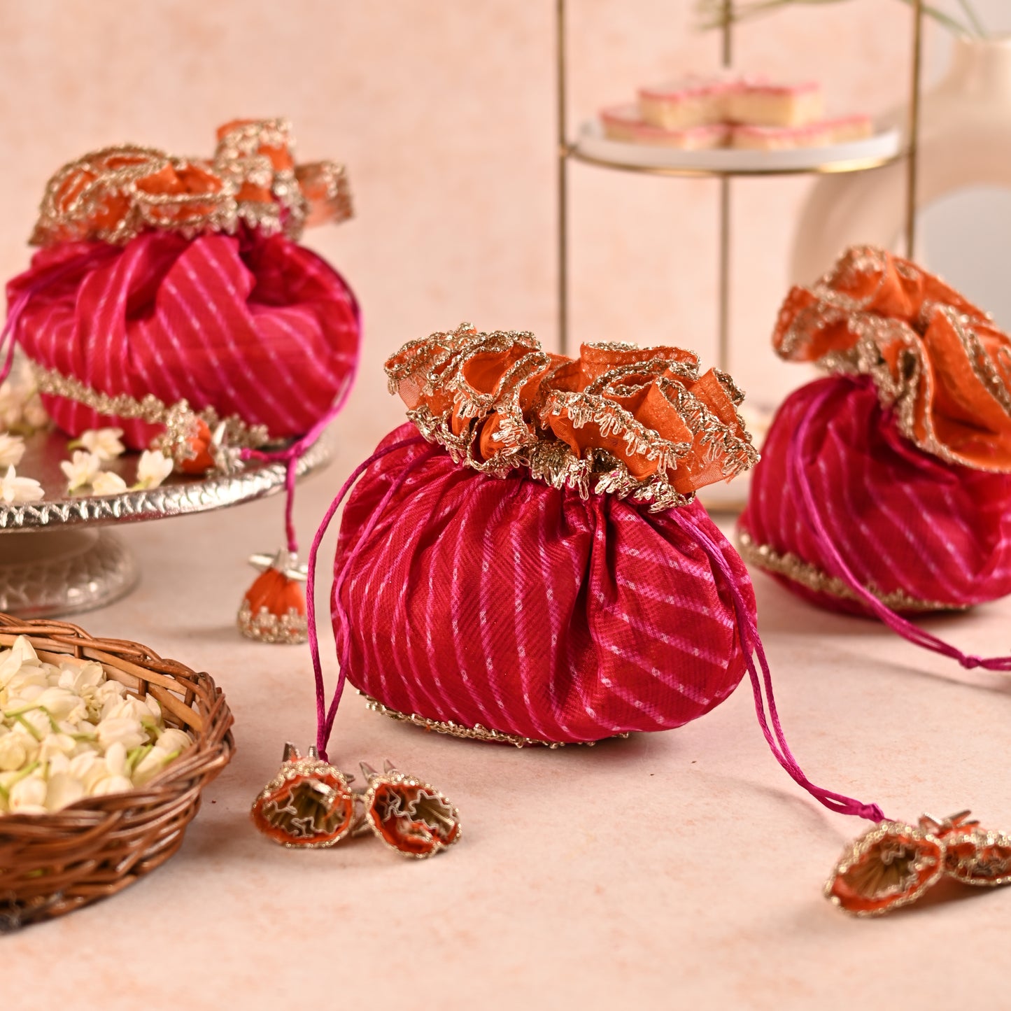 Mothra Print Handi-Shaped Favor Potli