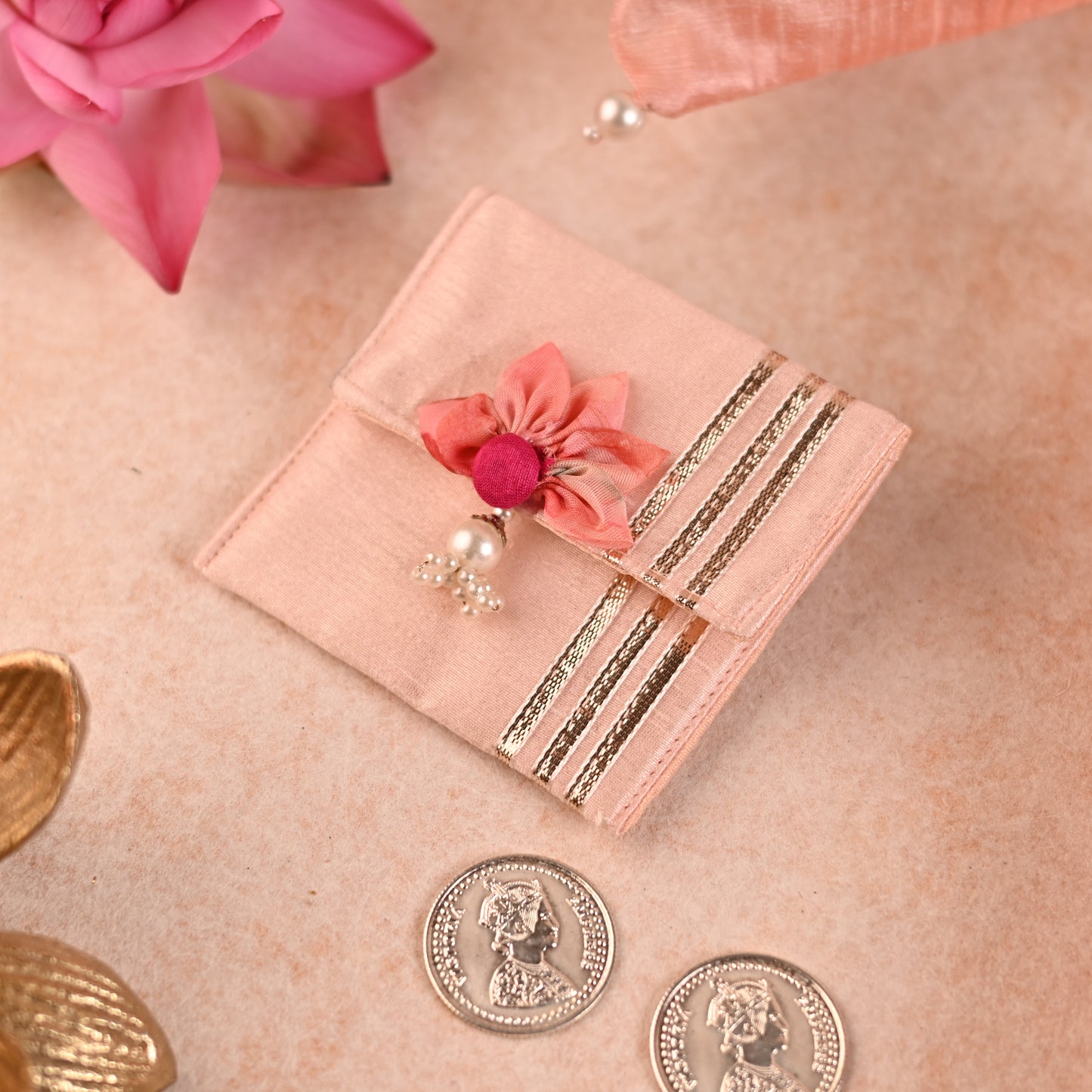 Pankhuri Collection Trio Set - Saree Cover, Favor Potli, and Coin Pouch