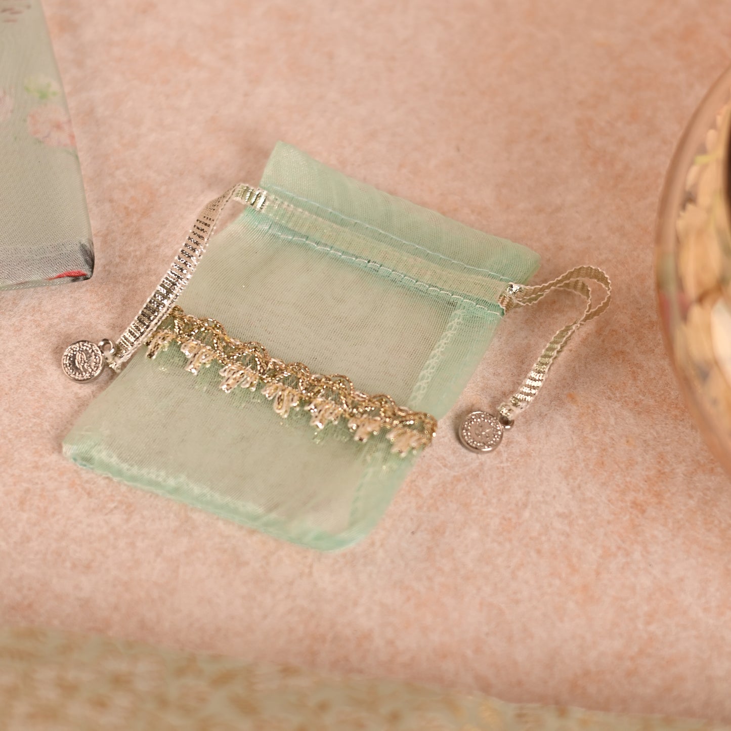 Nilasha Collection Gift Set - Saree Cover, Favor Potli, Mini potli, Coin Pouch