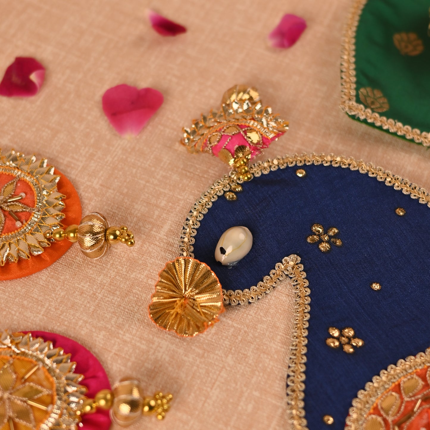 Banaavat Essence Peacock Rangoli – 3 Handcrafted Diyas, Eco-Friendly Festive Décor