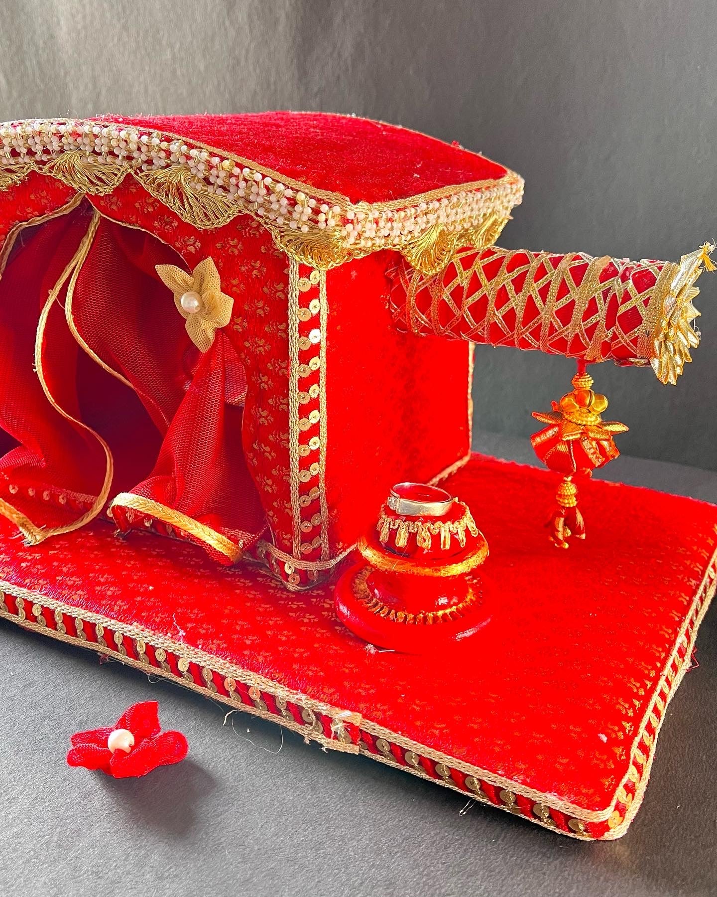 Doli Style Ring Platter - Red Color