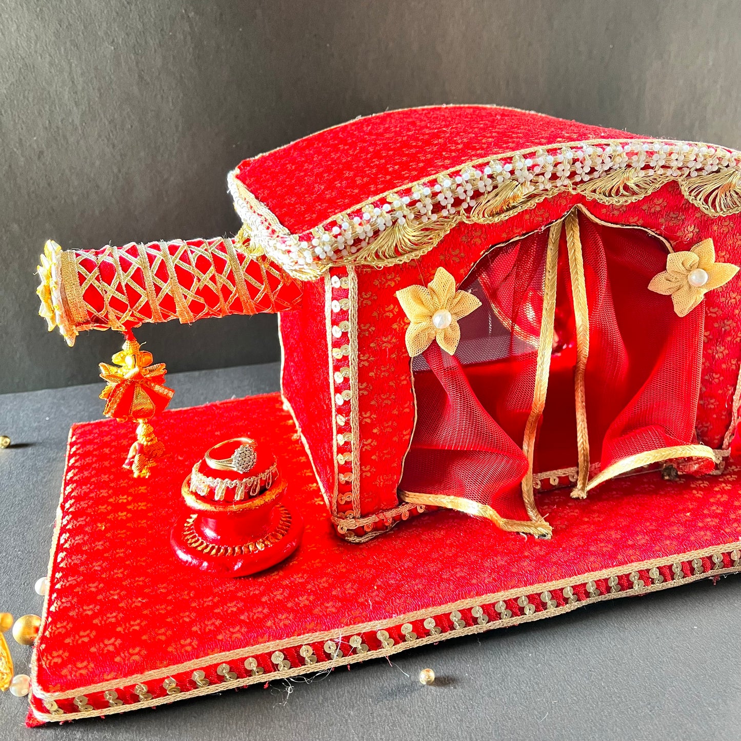 Doli Style Ring Platter - Red Color