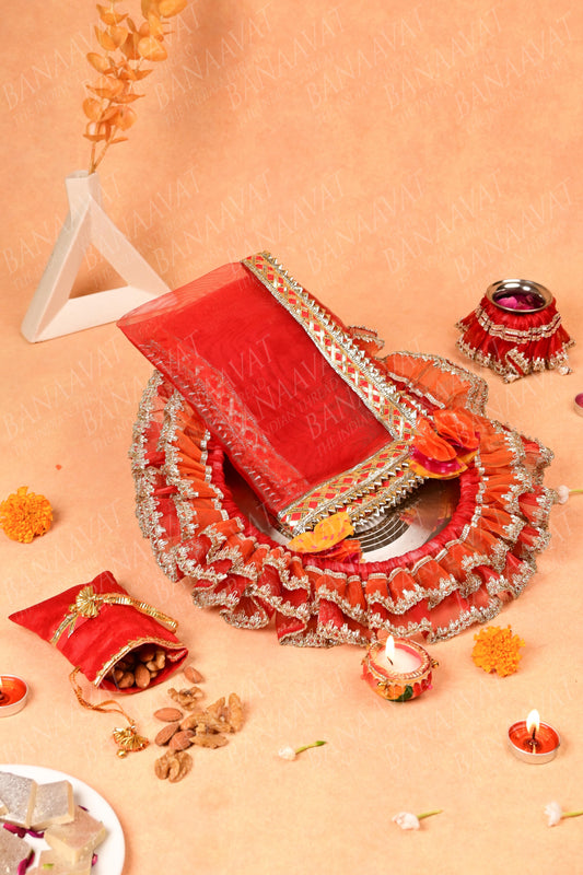 DIY Thaal Decor set - Surkh