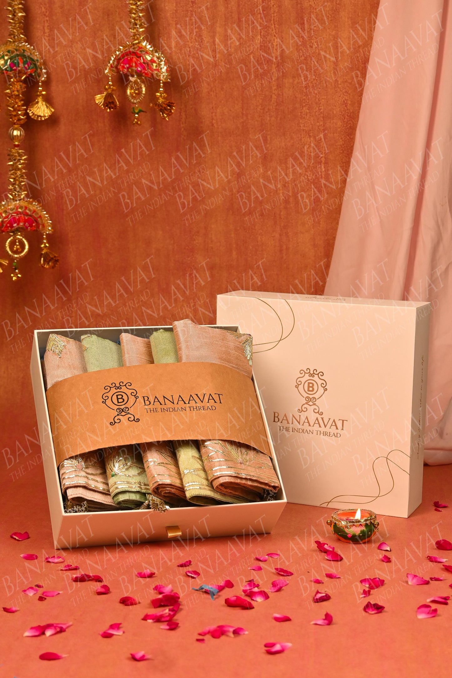 Set of 5 Gota Patti Lotus Petals Cushion Covers (16x16 inch) - Beige and Green"