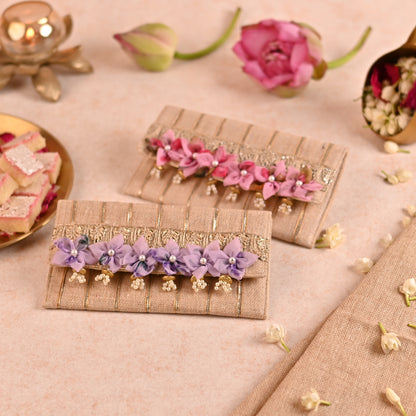 Handcrafted Jute Fabric Money Envelopes (Set Of 2)