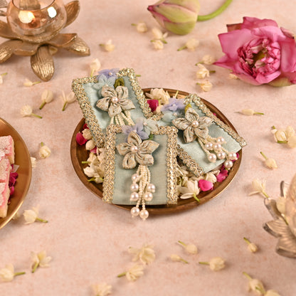 Pastel Blue Tri-Fold Coin/Ginni Holders (Set of 2)