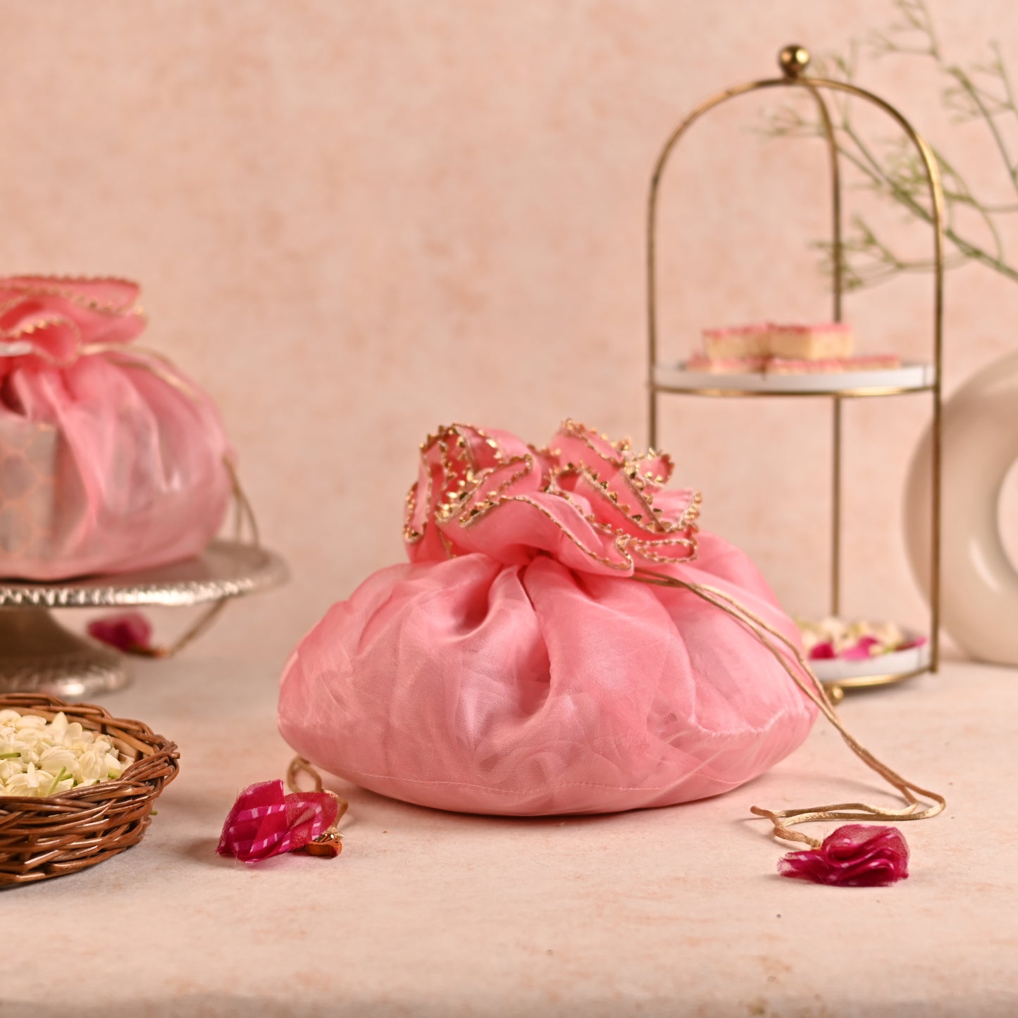 Mithai Box Packing Favor Potli - Shape-Adaptive Design