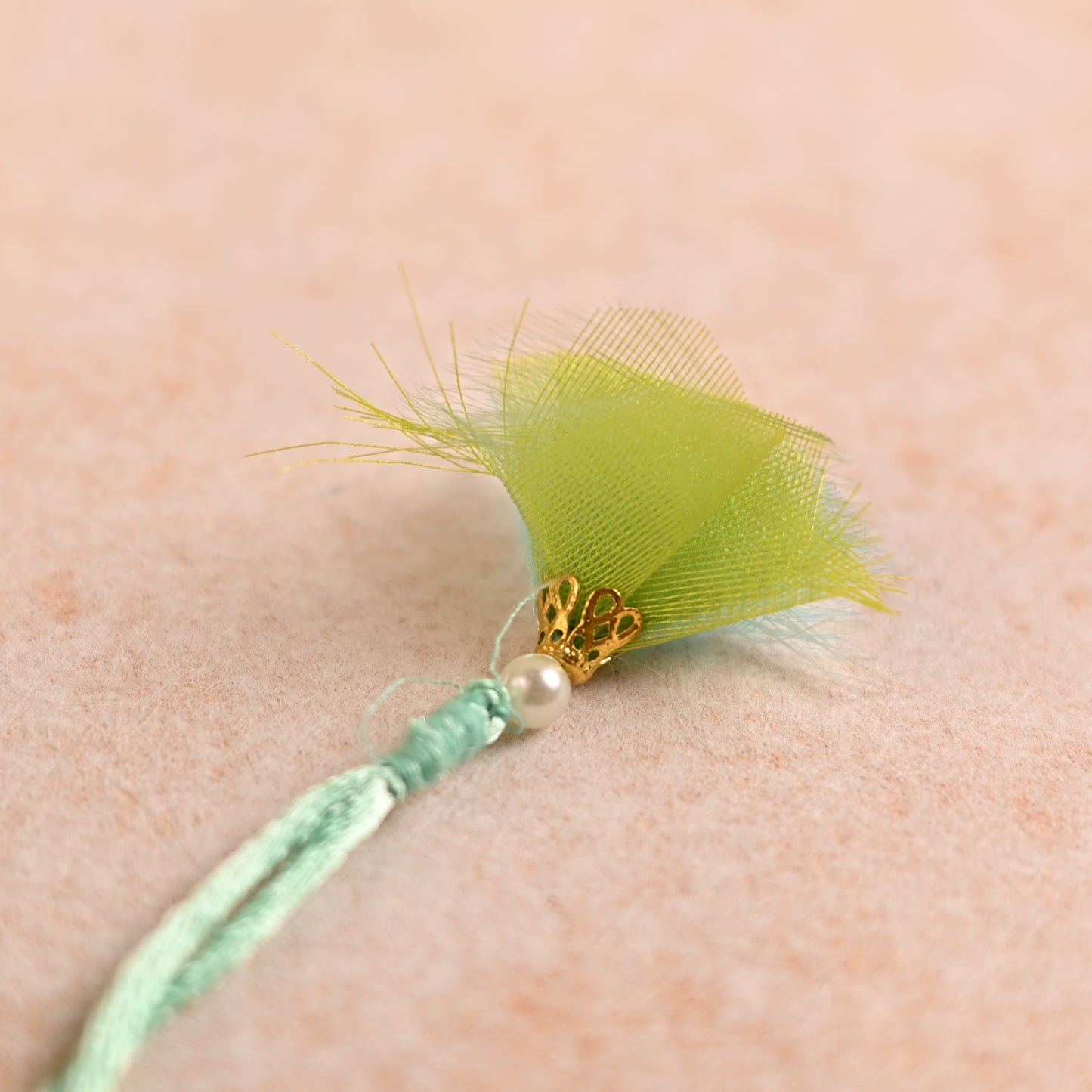 Dual-Tone Green Handi-Shaped Favor Potli