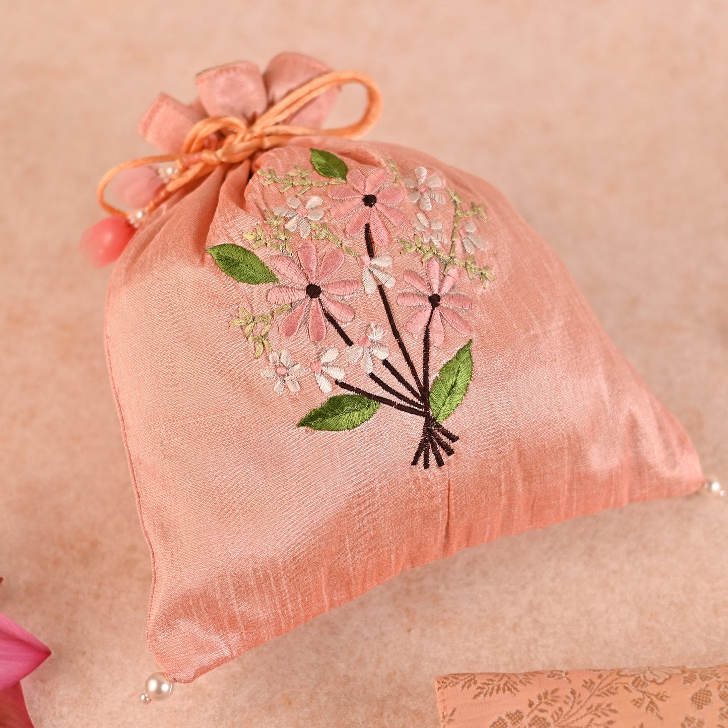 Pankhuri Collection Trio Set - Saree Cover, Favor Potli, and Coin Pouch