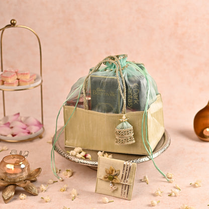 Pastel Pista Green Potli-Style Hamper Bag