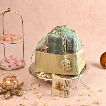 Pastel Pista Green Potli-Style Hamper Bag