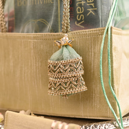 Pastel Pista Green Potli-Style Hamper Bag