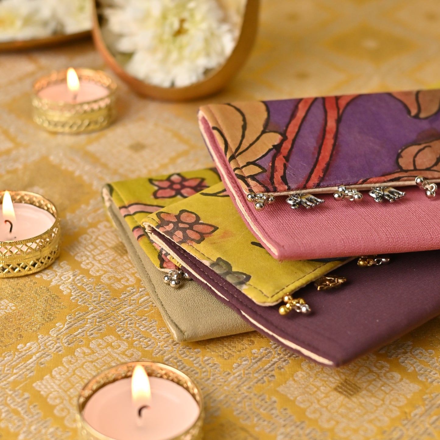 Banaavat Essence Kalamkari Envelope – Kalamkari Fabric  Flap (7.5"x4.5")