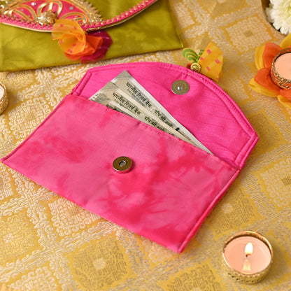 Banaavat Essence Shibori Envelope – Gota Embellished Flap (7.5"x4.5")