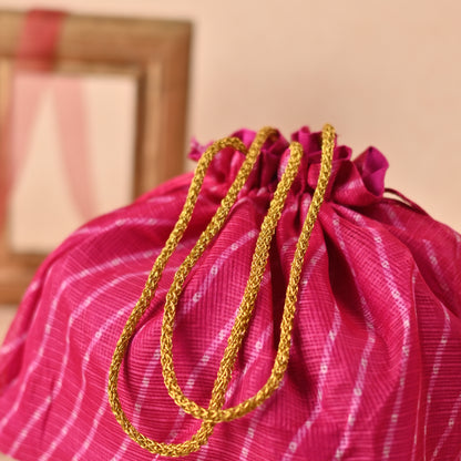 Banaavat Essence Mothra Fabric Hamper – Pyramid Shape with Wooden Base (10"x8"x9")