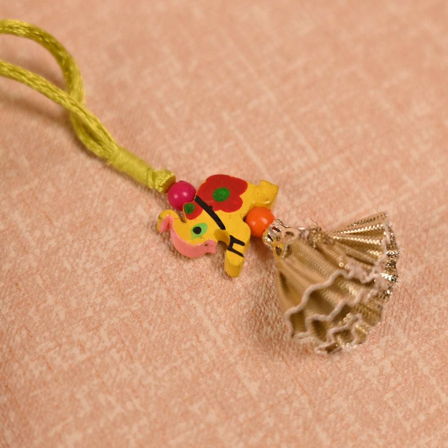 Banaavat Essence Kota Doria Potli – Elephant Tassel Accent (6"x7")