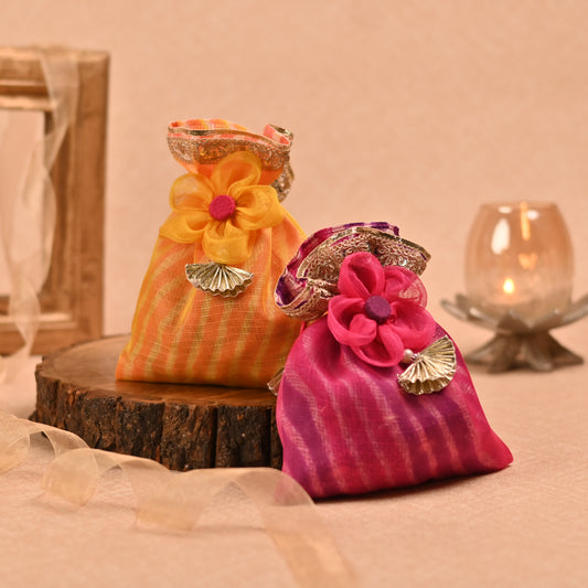 Banaavat Lehriya Floral Favor Potli