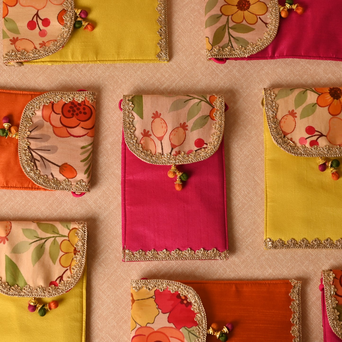 Handcrafted Mobile Sling Bag for Wedding Functions