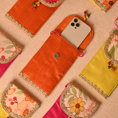 Handcrafted Mobile Sling Bag for Wedding Functions