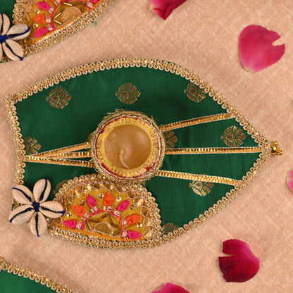 Banaavat Essence Peacock Rangoli – 3 Handcrafted Diyas, Eco-Friendly Festive Décor