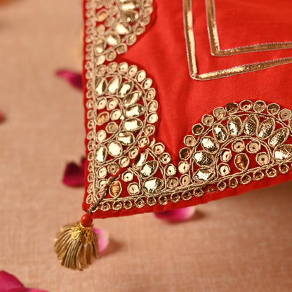 Handcrafted Gota Patti Chowki Cover