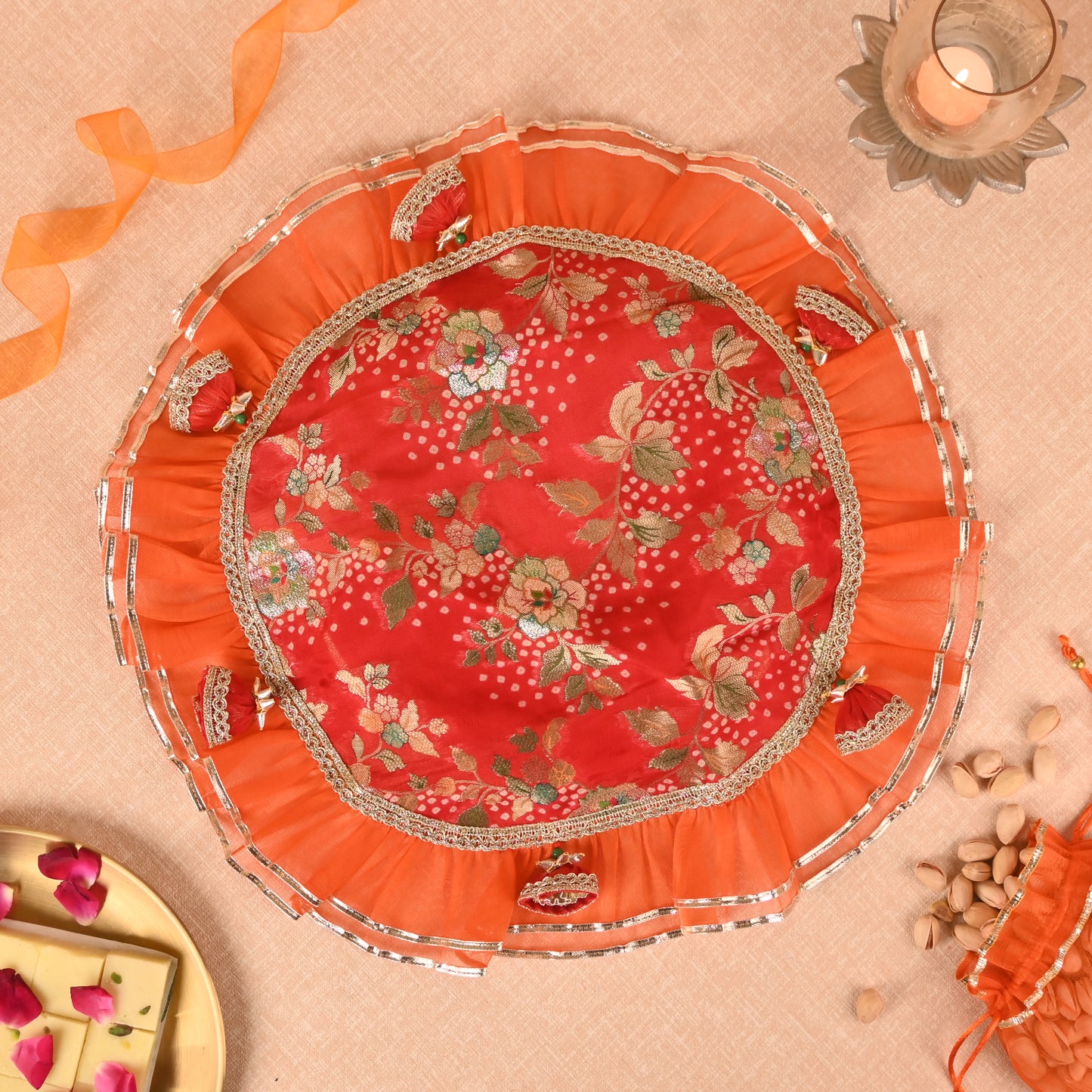 Banarasi Wedding Thaal Cover