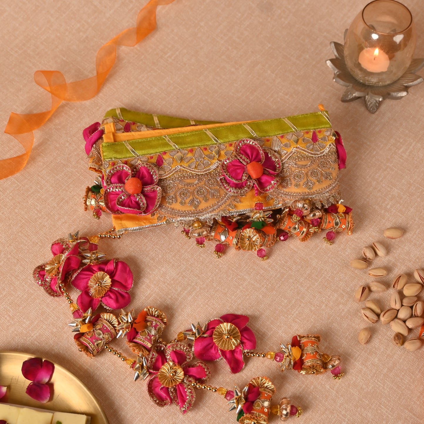 Banaavat Essence Dholak Tassel Bandhanwar – Handcrafted Door Hanging