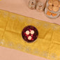 Banaavat Essence Silk Table Runner – Gota Lotus Work (36"x13", Multiple Colors)