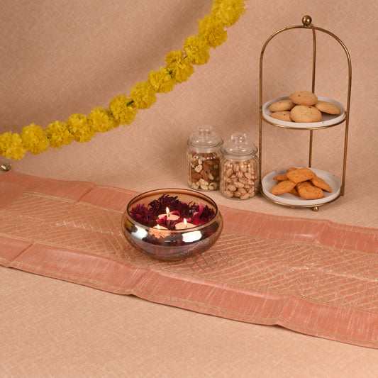 Banaavat Silk Criss Cross Table Runner