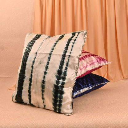 Banaavat Essence Shibori Print Cushion Cover Set – Multicolor (Set of 5, 16"x16")