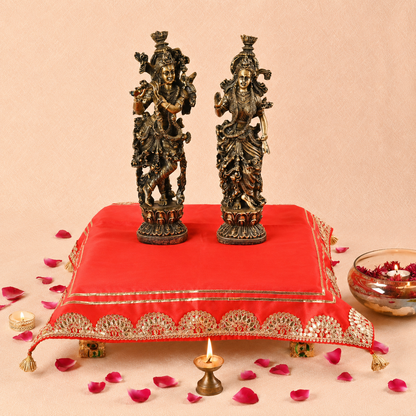 Handcrafted Gota Patti Chowki Cover