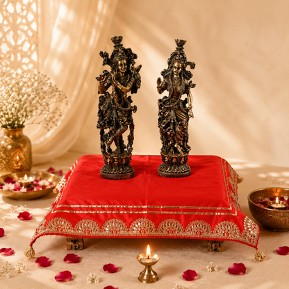 Handcrafted Gota Patti Chowki Cover